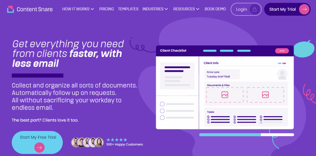 Content Snare Content Snare bookkeeping onboarding