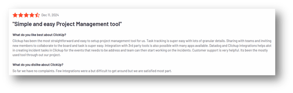 ClickUp ClickUp user review