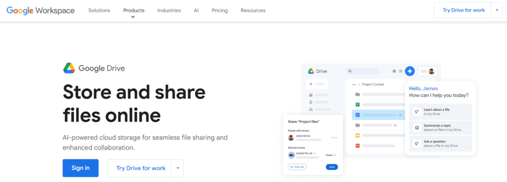 Google Drive Google Drive collecting documents