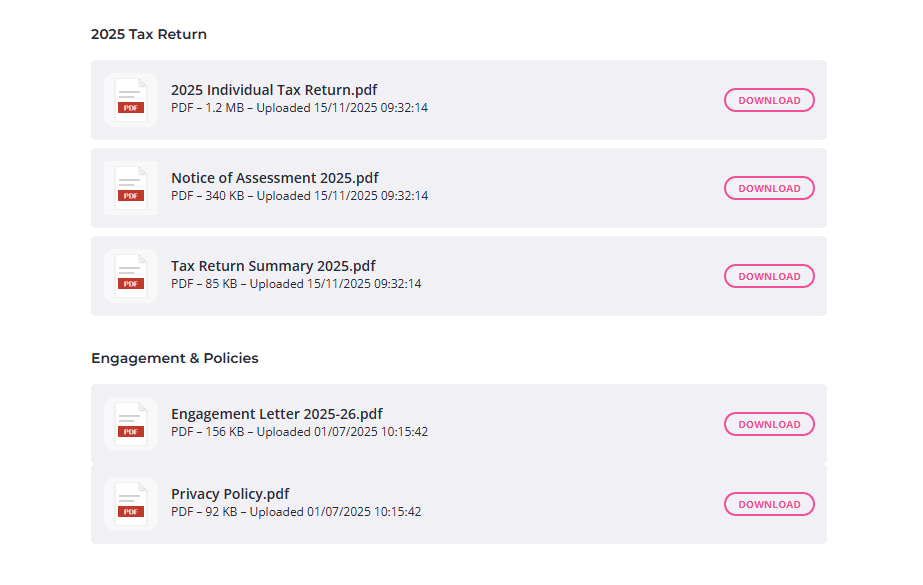 content snare client portal