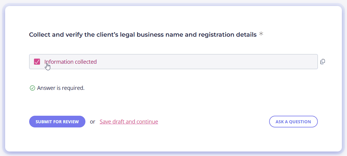 client due diligence checklist